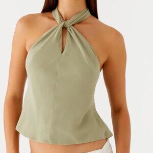 Maddox Scarf Top - Sage